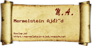 Mermelstein Ajád névjegykártya